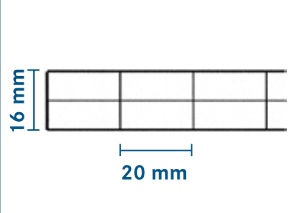 16 mm Stegplatten, Polycarbonat, Marlon® Stegdreifachplatten